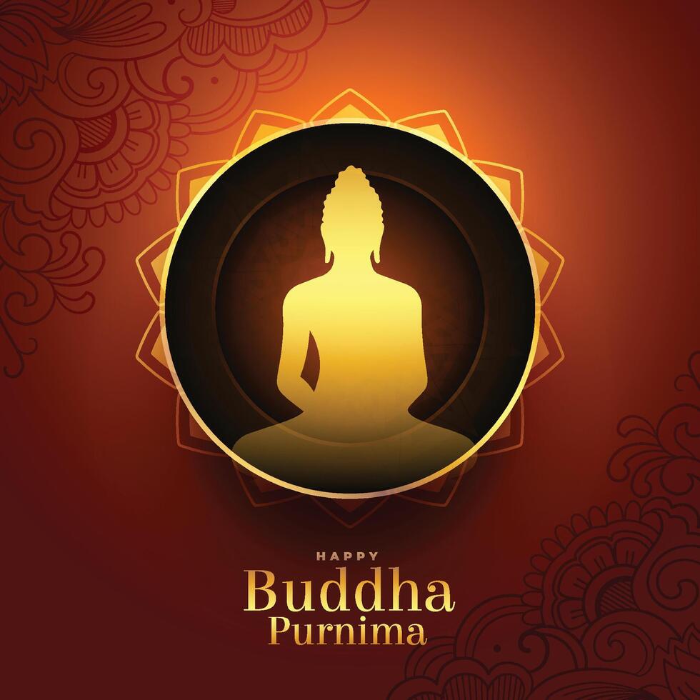 prima Buda purnima cultural antecedentes para fe y paz vector