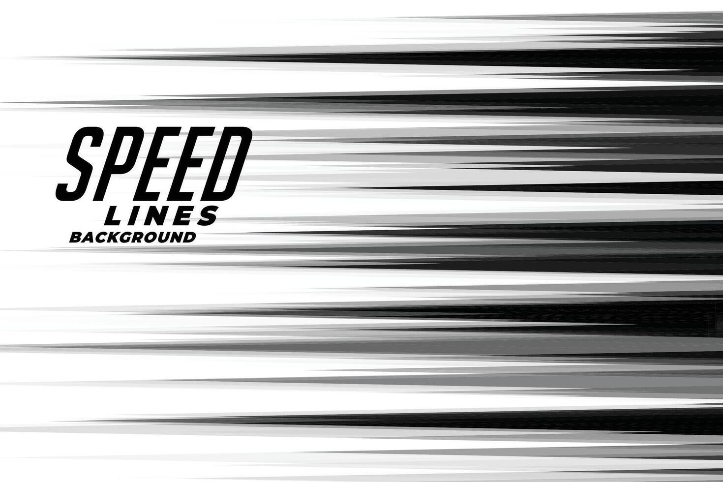 linear speed lines in black and white comic style vector