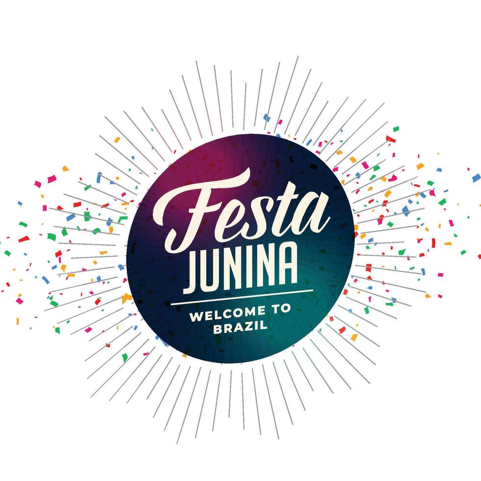 traditional festa junina celebration confetti background vector