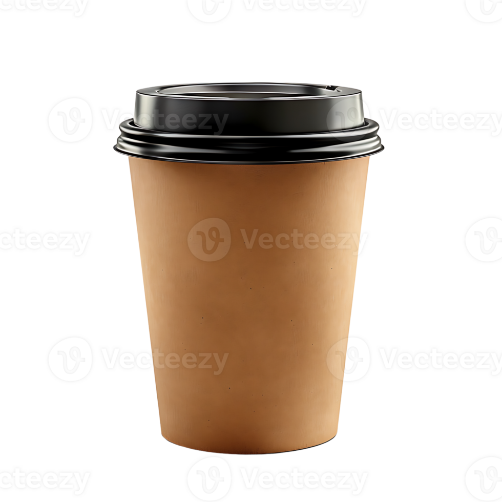Take away coffee cup mockup on isolated transparent background png