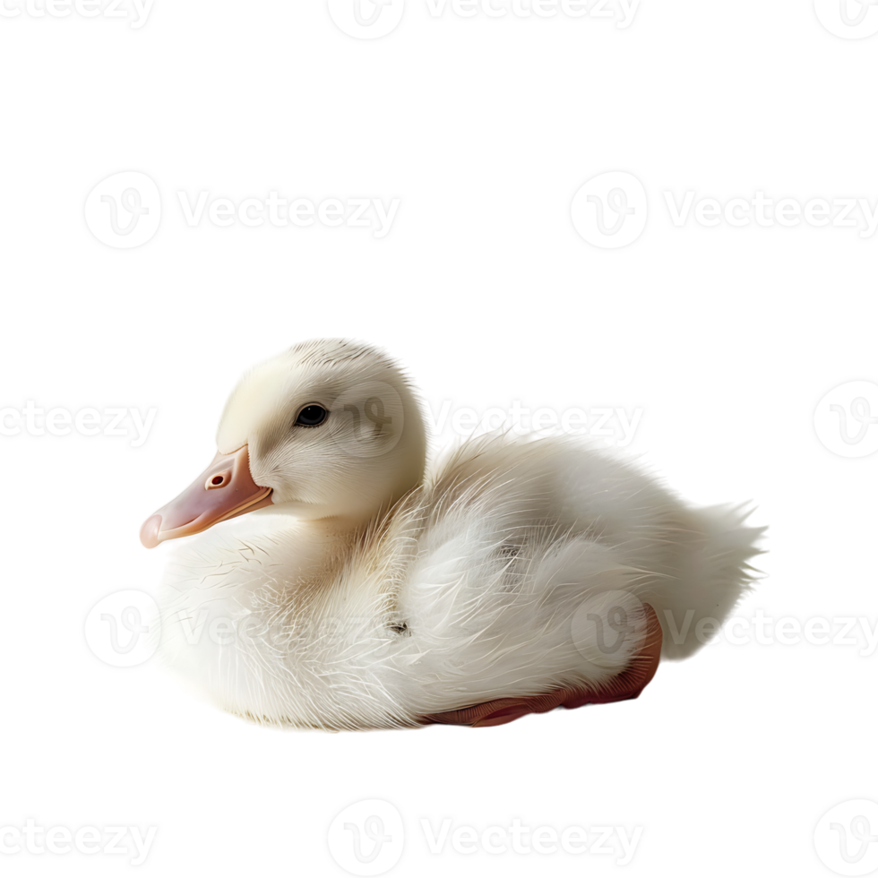 White pekin duck on isolated transparent background png