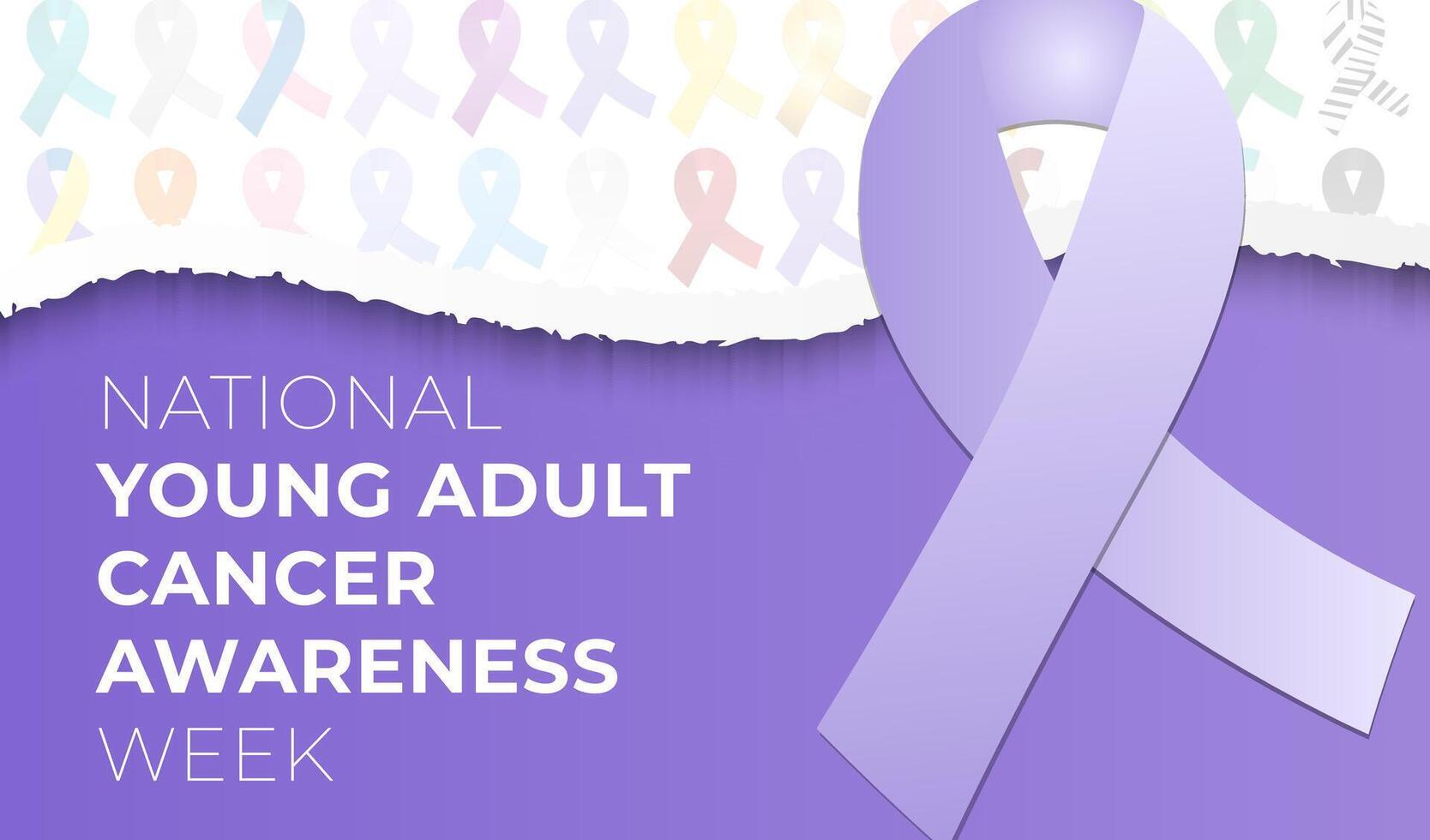 National Young Adult Cancer Awareness Week Background Illustration vector