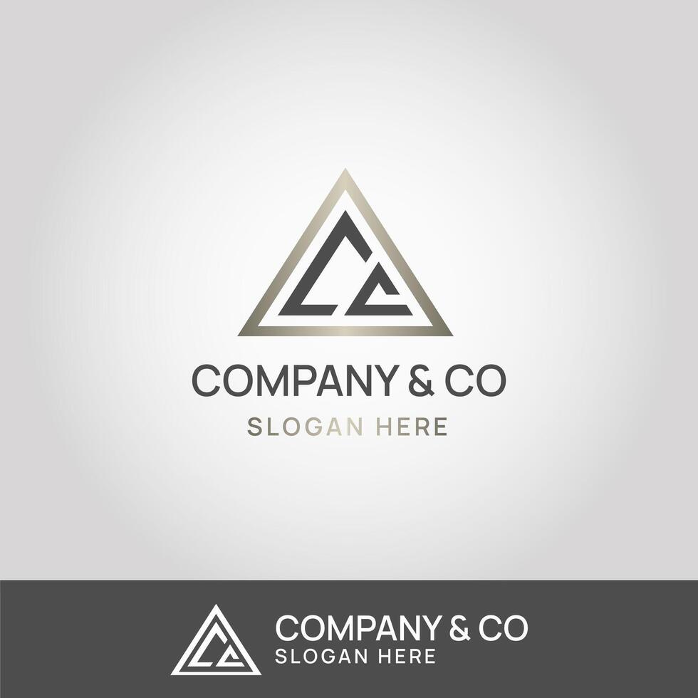 CC Triangle Logo Template vector