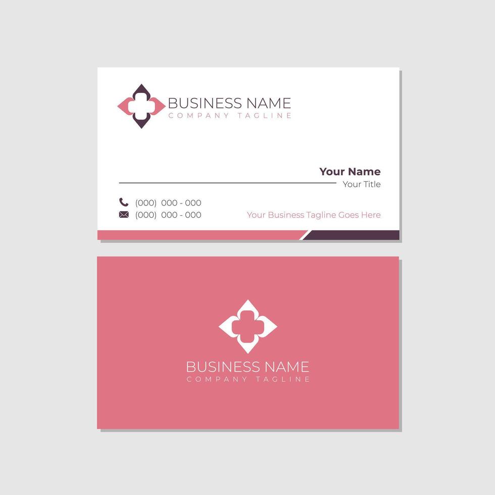 Healthcare and Nurse Business Card Design wih Logo vector