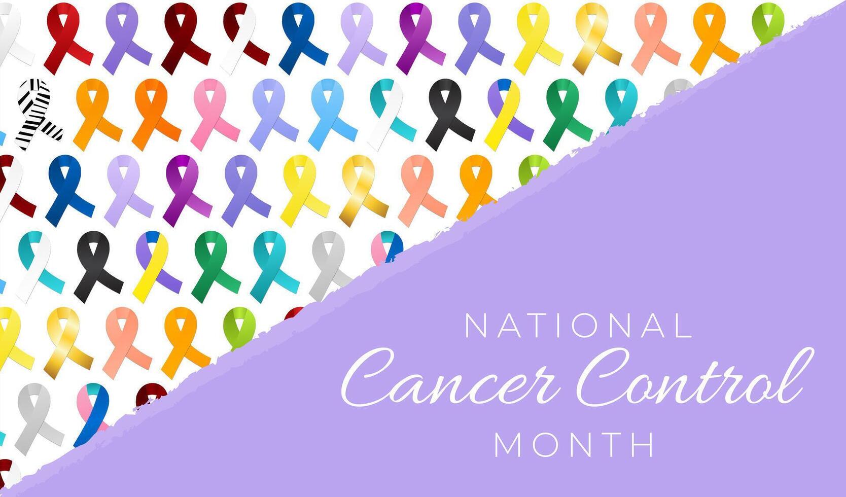 National Cancer Control Month Background Illustration vector