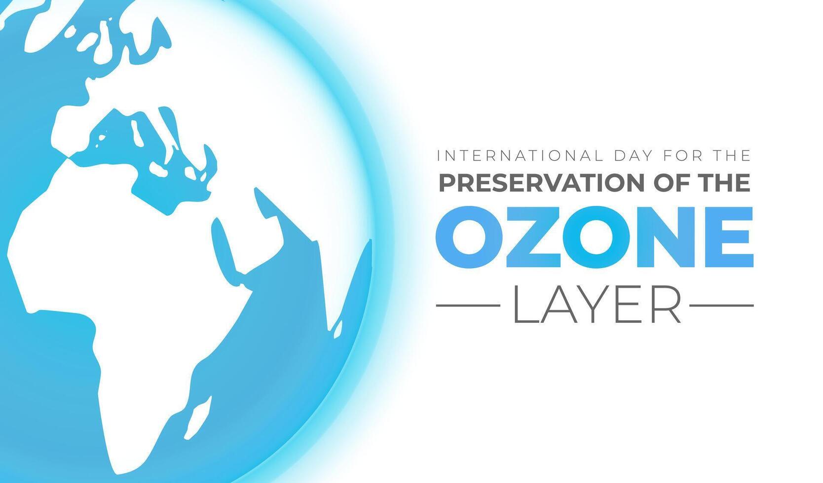 Preservation of the Ozone Layer International Day Background Illustration vector