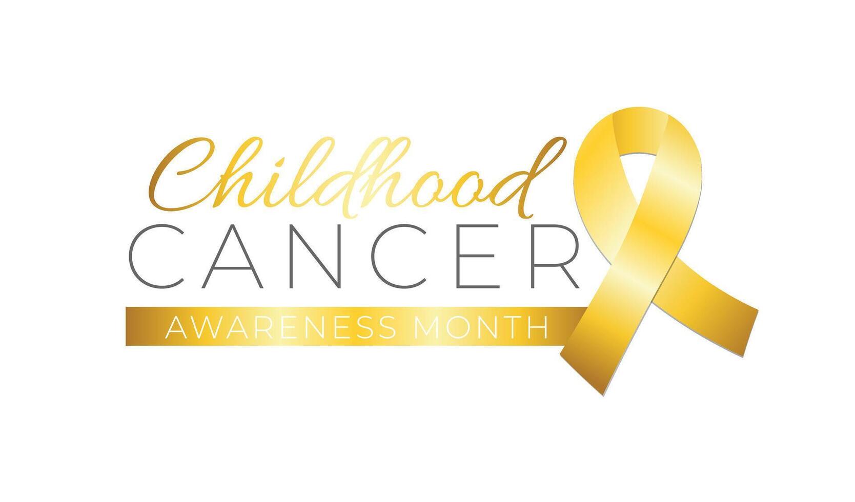 Childhood Cancer Awareness Month Isolated Logo Icon Sign vector