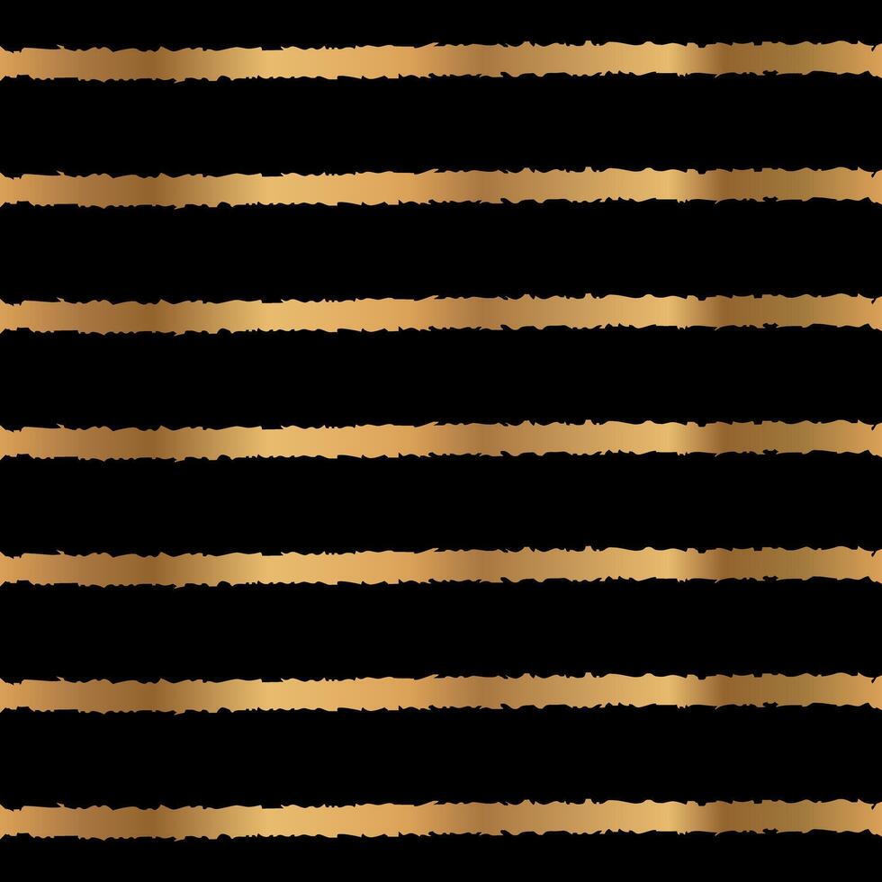 Gold Stripe Seamless Pattern Design on Black Background vector