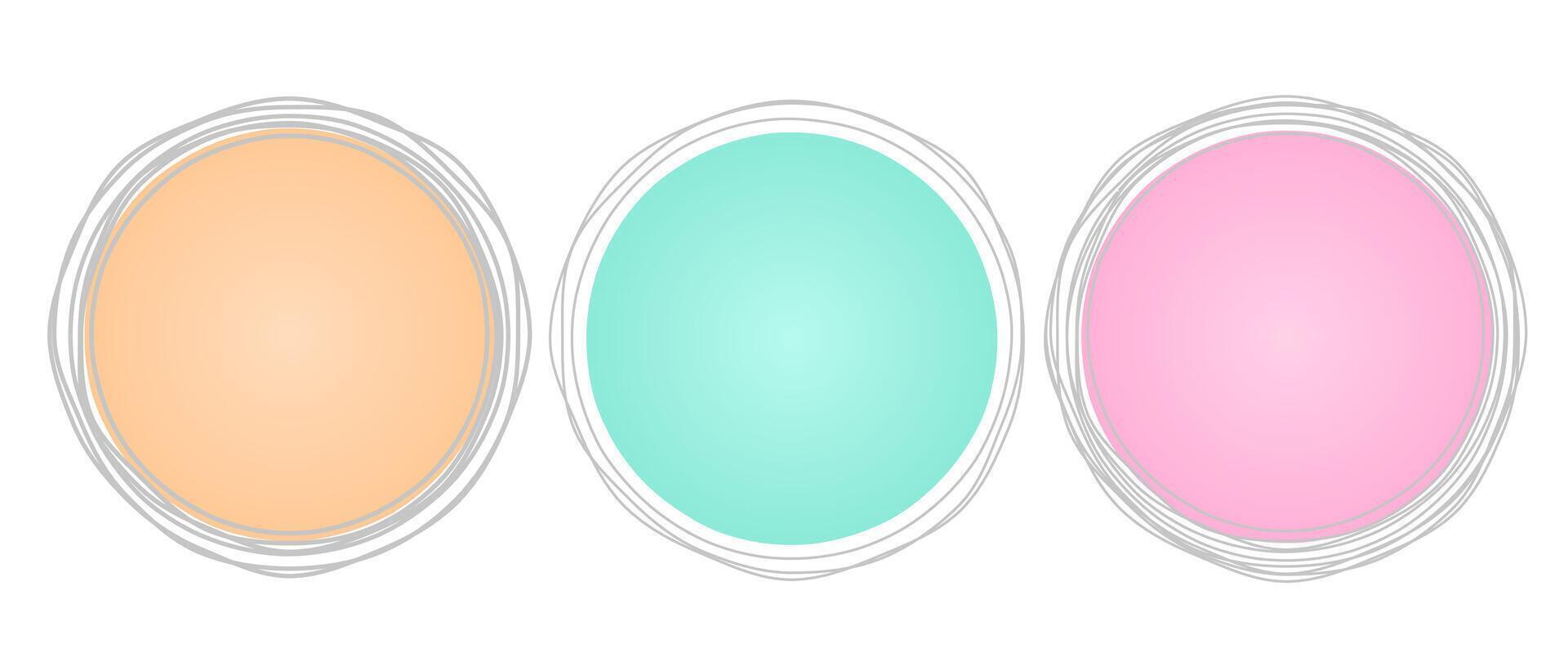 Brush Circle Logo Template vector