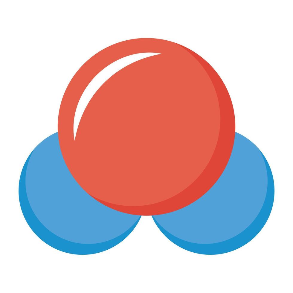Simple Isolated Water Molecule H2O Illustration vector