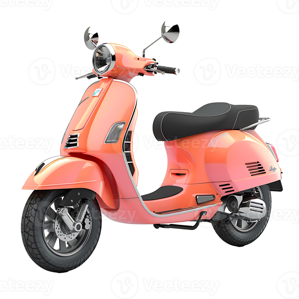 3d scooter on isolated transparent background png