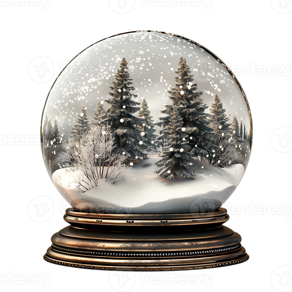 Snow globe on isolated transparent background png