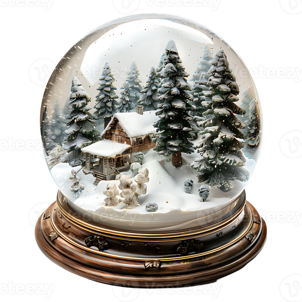 Snow globe on isolated transparent background png