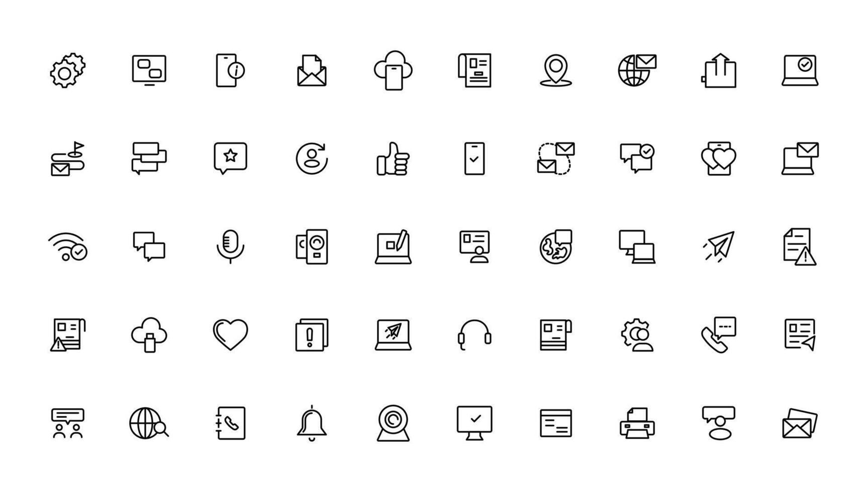 Internet icon set. Containing online, computer, network, website, server, web design, hardware, software and programming. vector