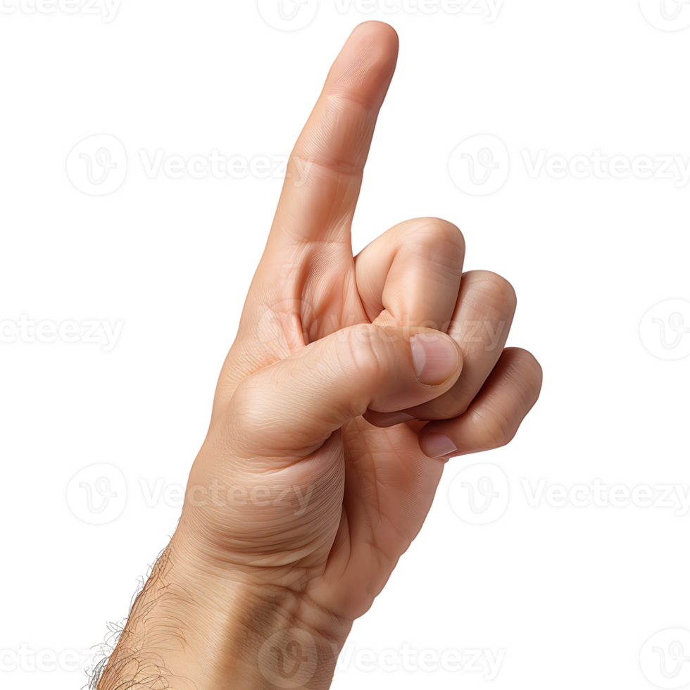 Attention gesture on isolated transparent background png