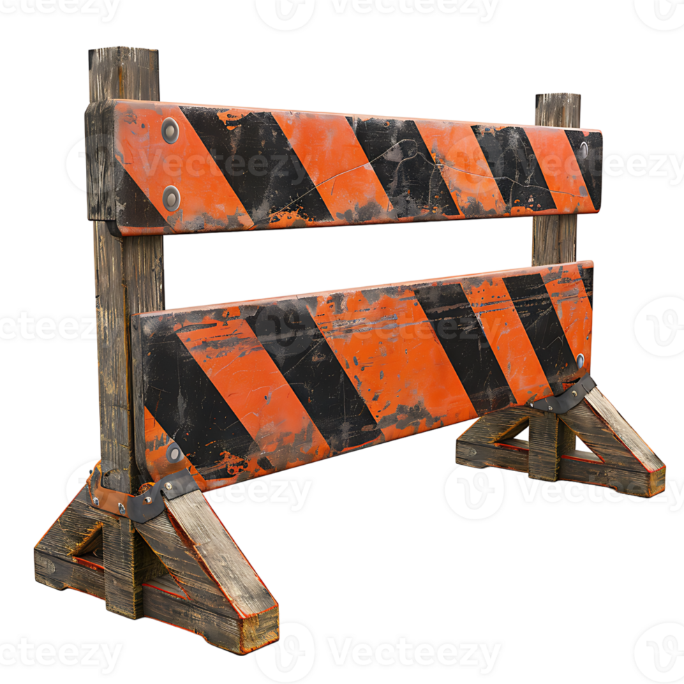 Barricade on isolated transparent background png