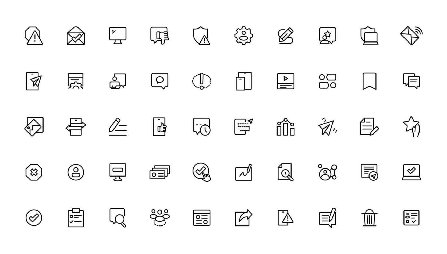 Internet icon set. Containing online, computer, network, website, server, web design, hardware, software and programming. vector