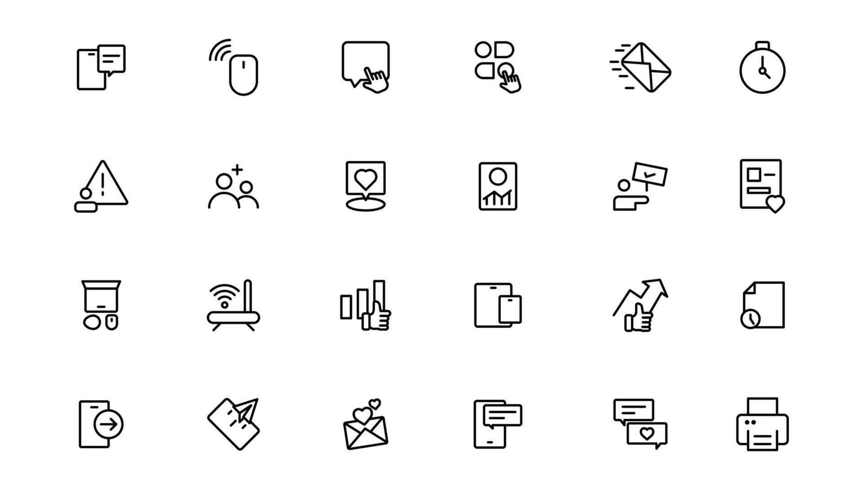 Internet icon set. Containing online, computer, network, website, server, web design, hardware, software and programming. vector