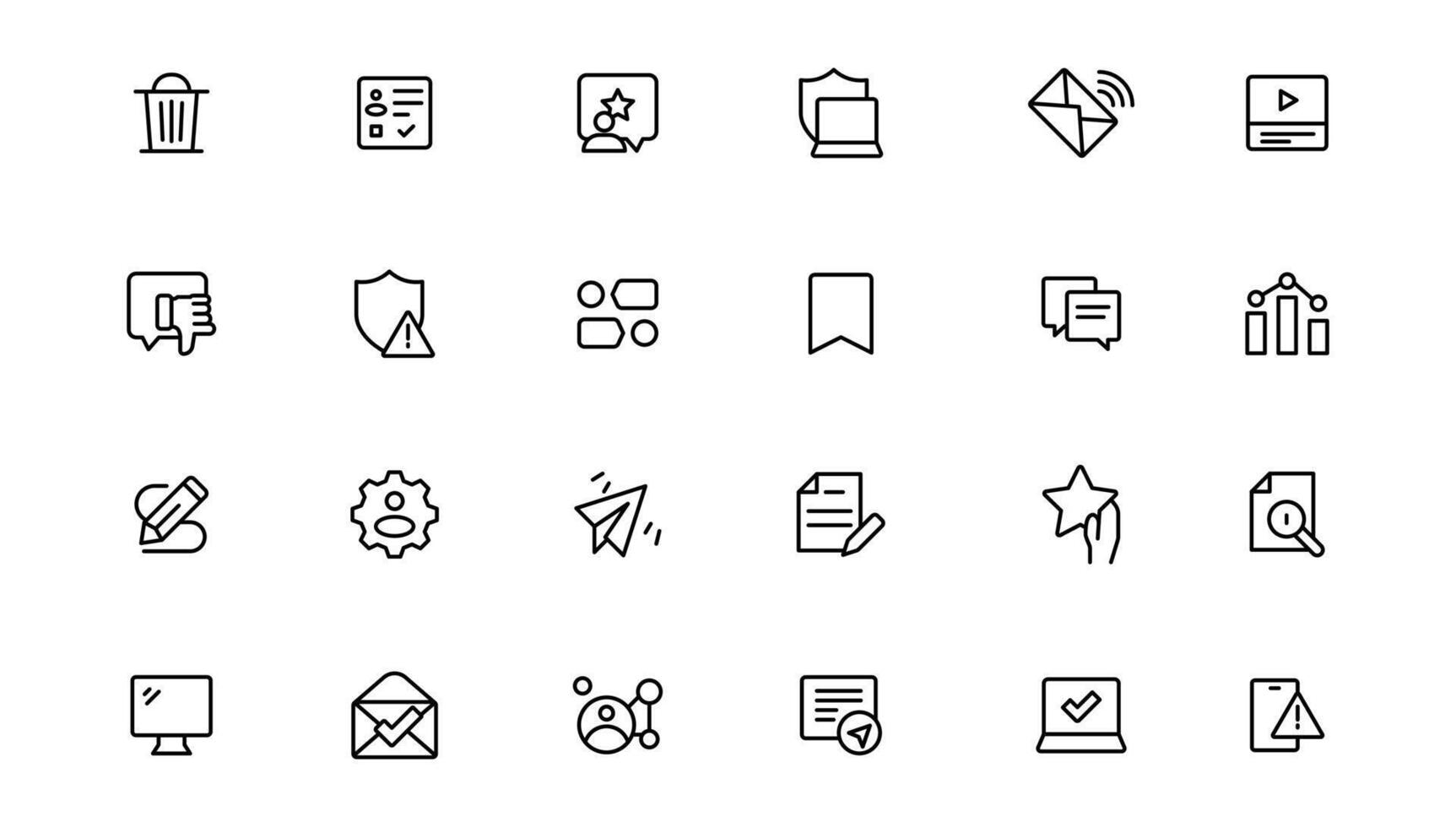 Internet icon set. Containing online, computer, network, website, server, web design, hardware, software and programming. vector