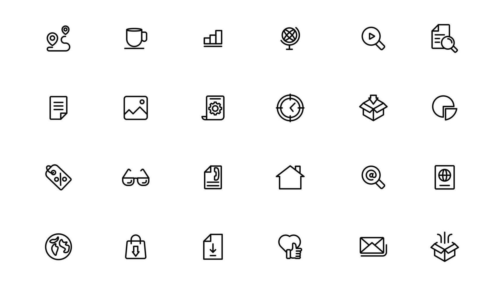 Digital Marketing web icons in line style. Social, networks, feedback, communication, marketing, ecommerce. vector