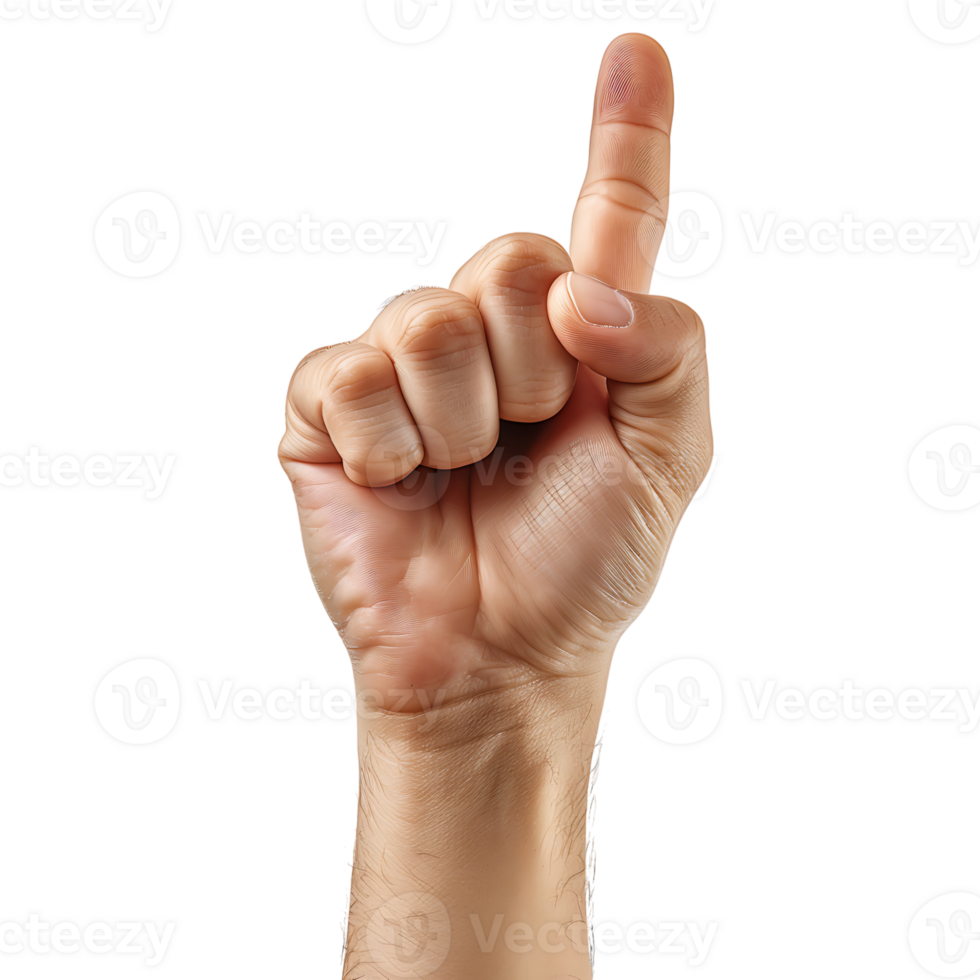 Attention gesture on isolated transparent background png