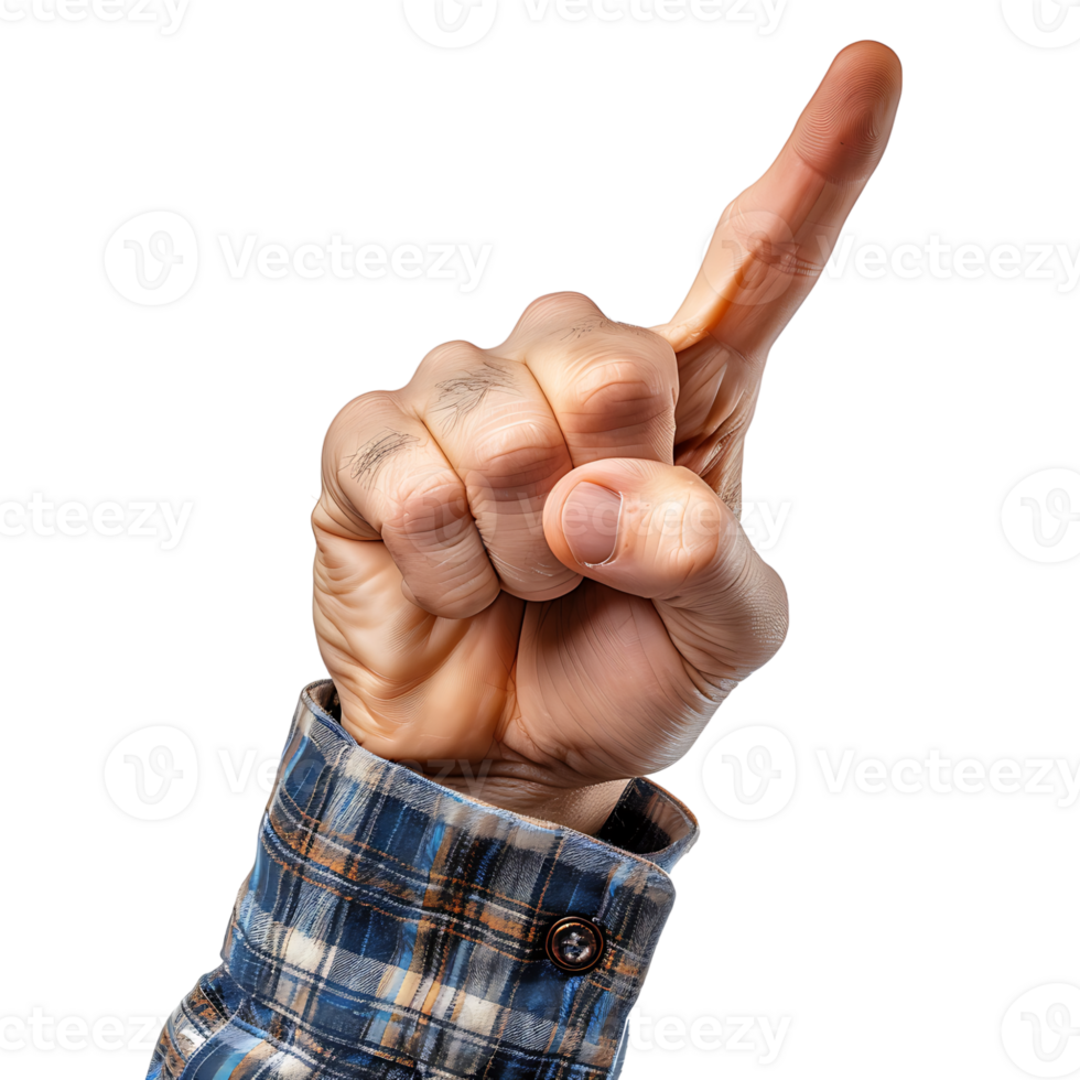 Attention gesture on isolated transparent background png