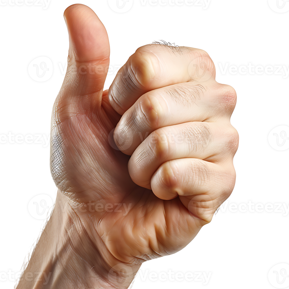 Hand thumbs up on isolated transparent background png