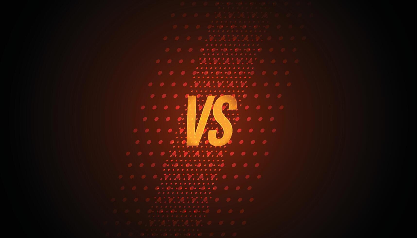 eye catching versus vs banner for duel battle match vector