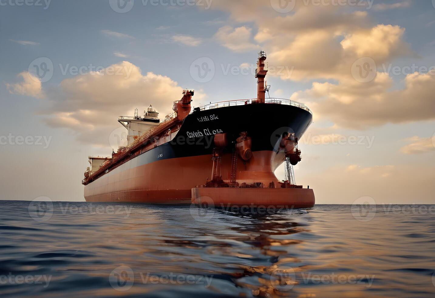 A view of an oil tanker photo