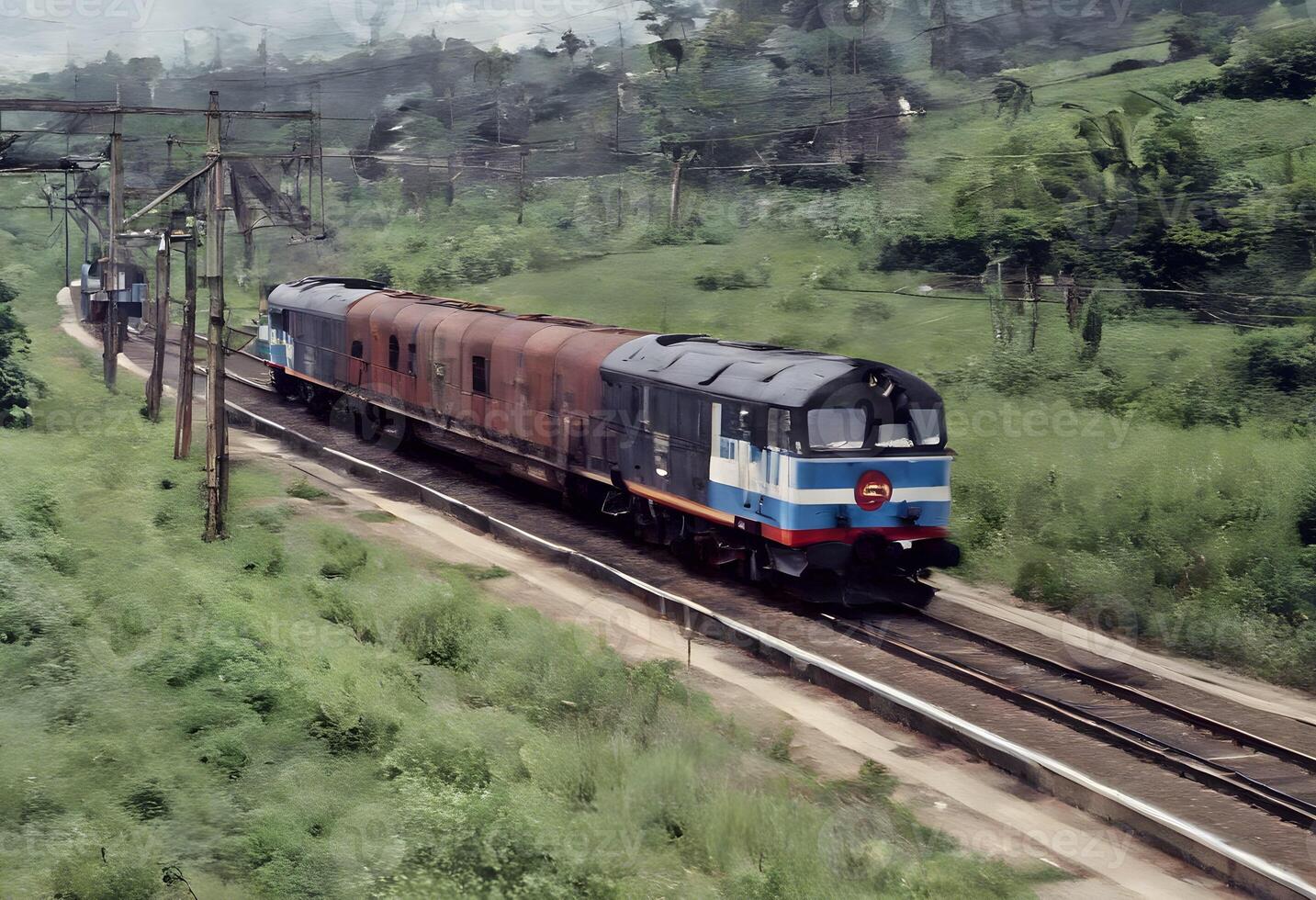 A view of a Diesel train in the USA photo