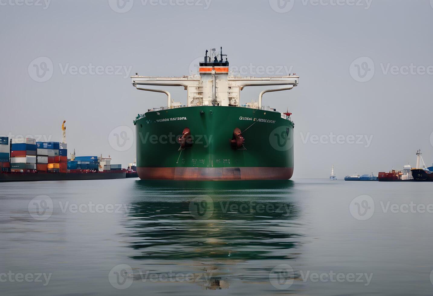 A view of an oil tanker photo