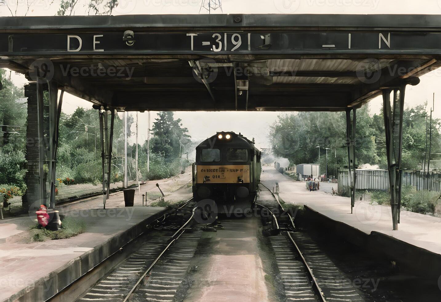 A view of a Diesel train in the USA photo