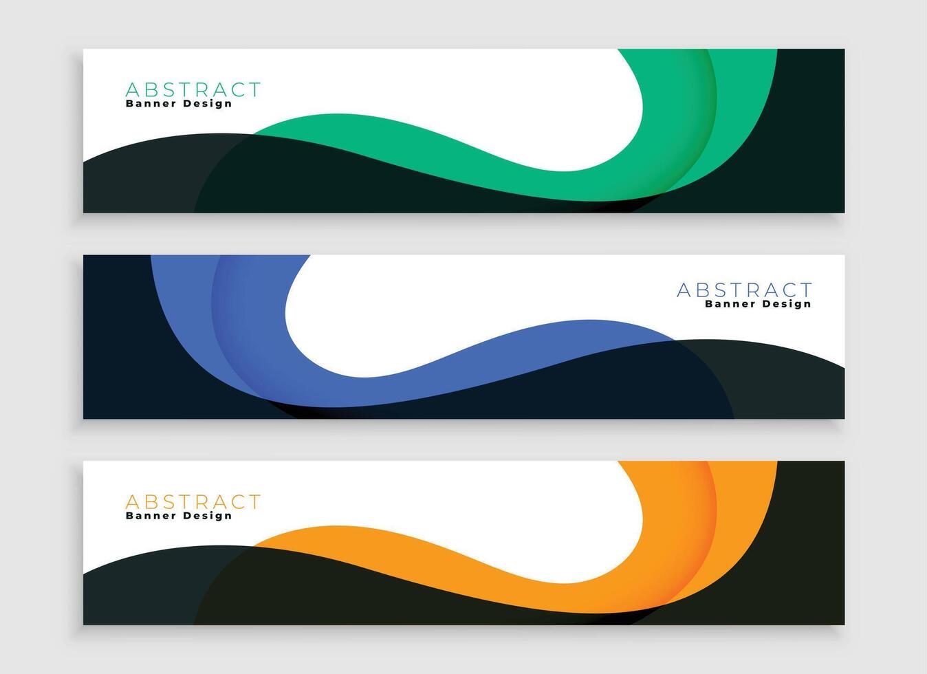 pack of abstract web header layout for modern website backdrop vector