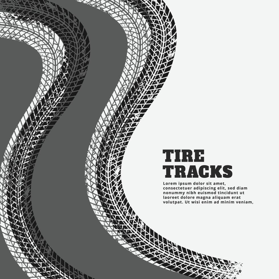 tire track print marks background vector