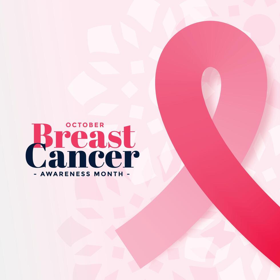 breast cancer awareness october month poster design vector