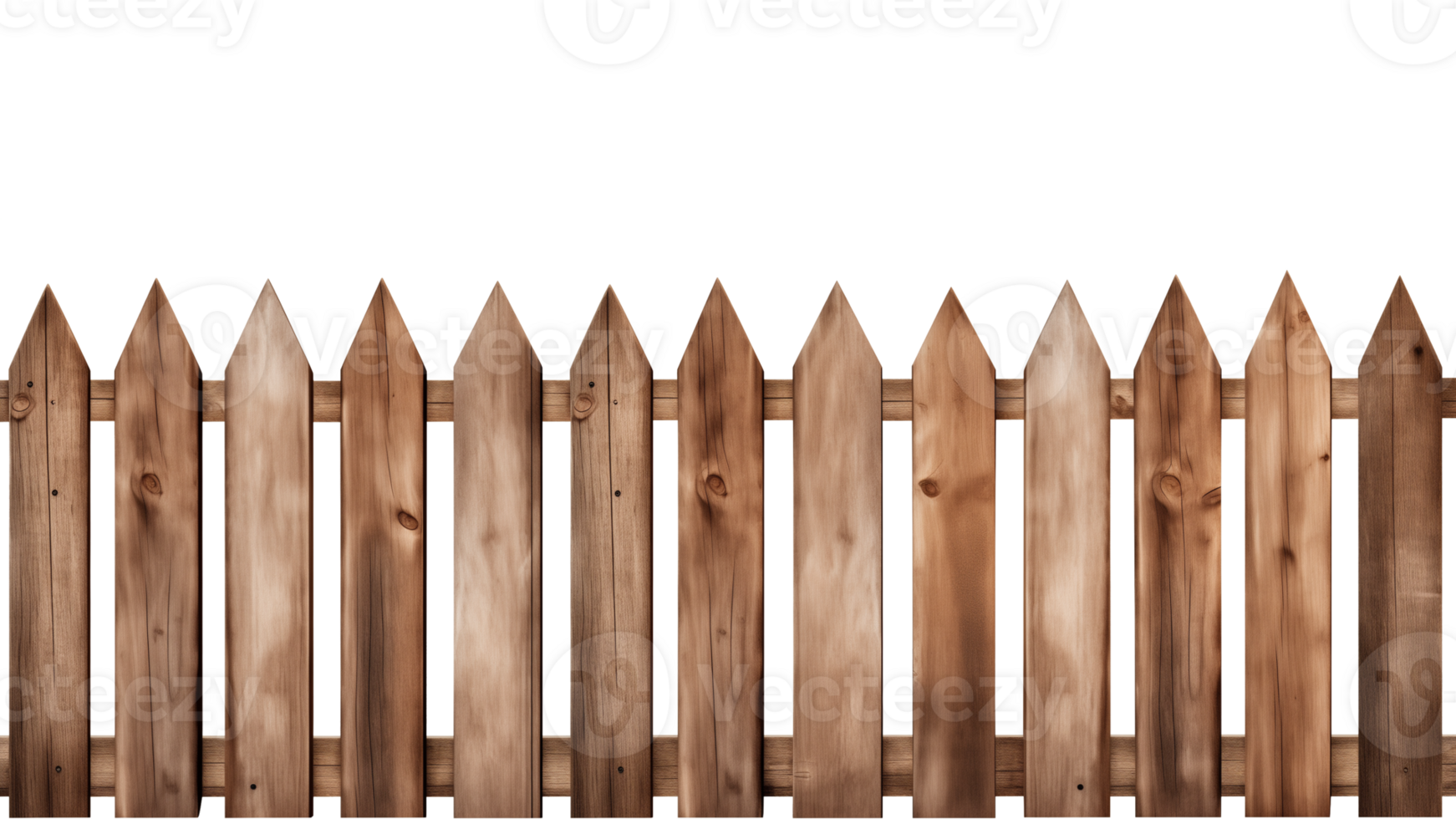 Wooden fence cut out. Isolated wooden fence on transparent background png