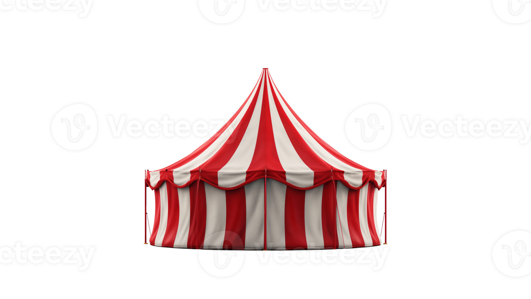 circo tenda tagliare fuori. isolato rosso e bianca circo tenda png