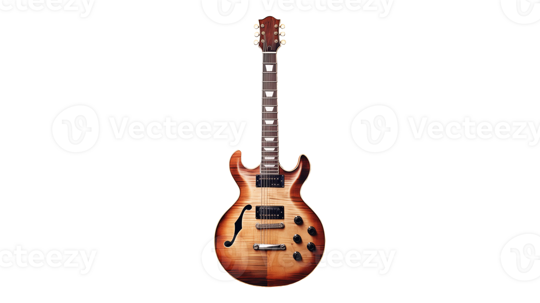 Isolated guitar cut out. Electro guitar on transparent background png