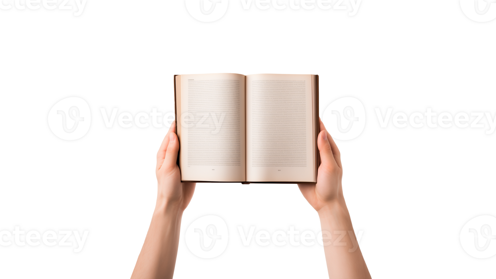 Hands holding open book cut out. Open book in hand cutout. png