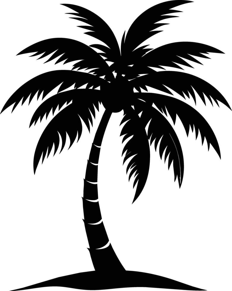 A stunning palm tree silhouette captured in timeless beauty vector