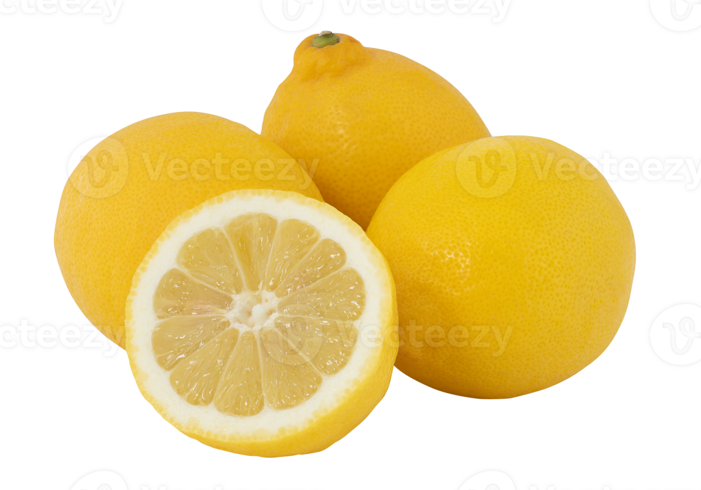 fresh guava lemon cut out isolated transparent background png