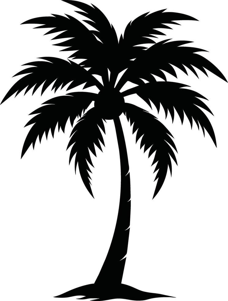 A stunning palm tree silhouette captured in timeless beauty vector