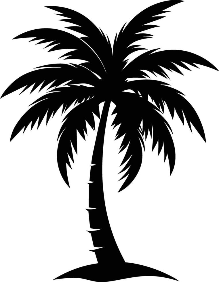 A stunning palm tree silhouette captured in timeless beauty vector