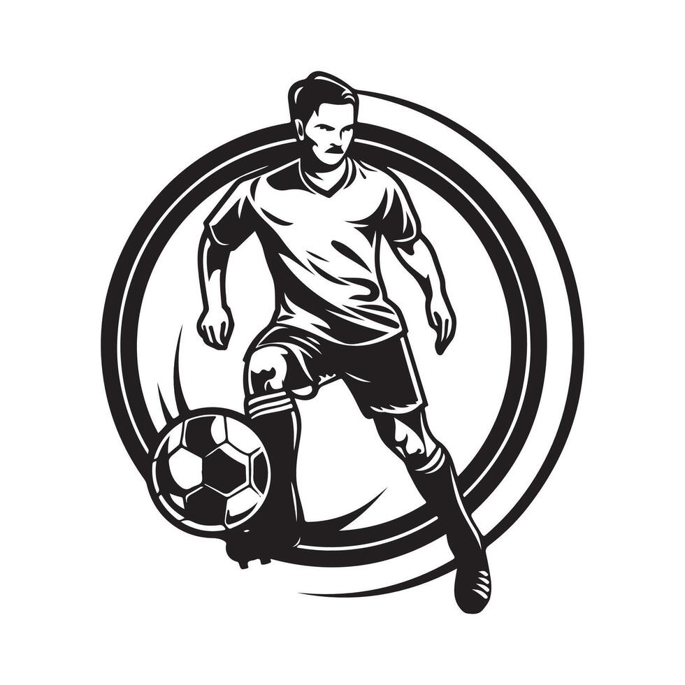 Player with ball Logo on white background vector