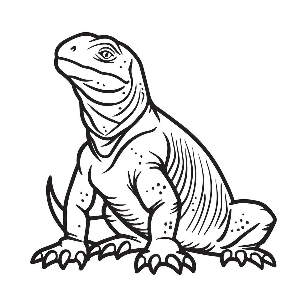 Komodo Dragon Design Art, Icons, and Graphics. isolated on white vector