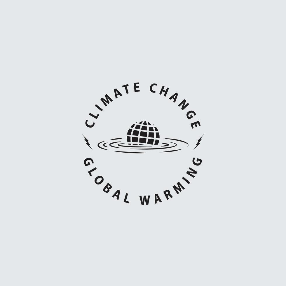 climate change logo vector