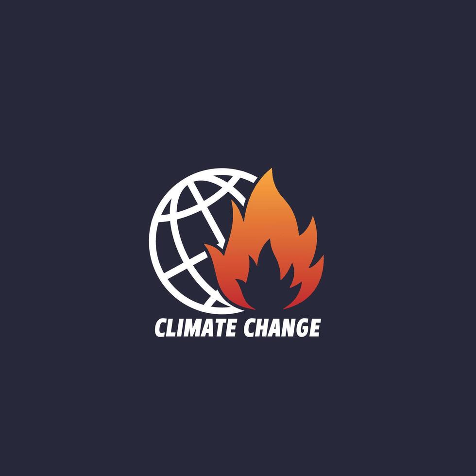 climate change logo vector