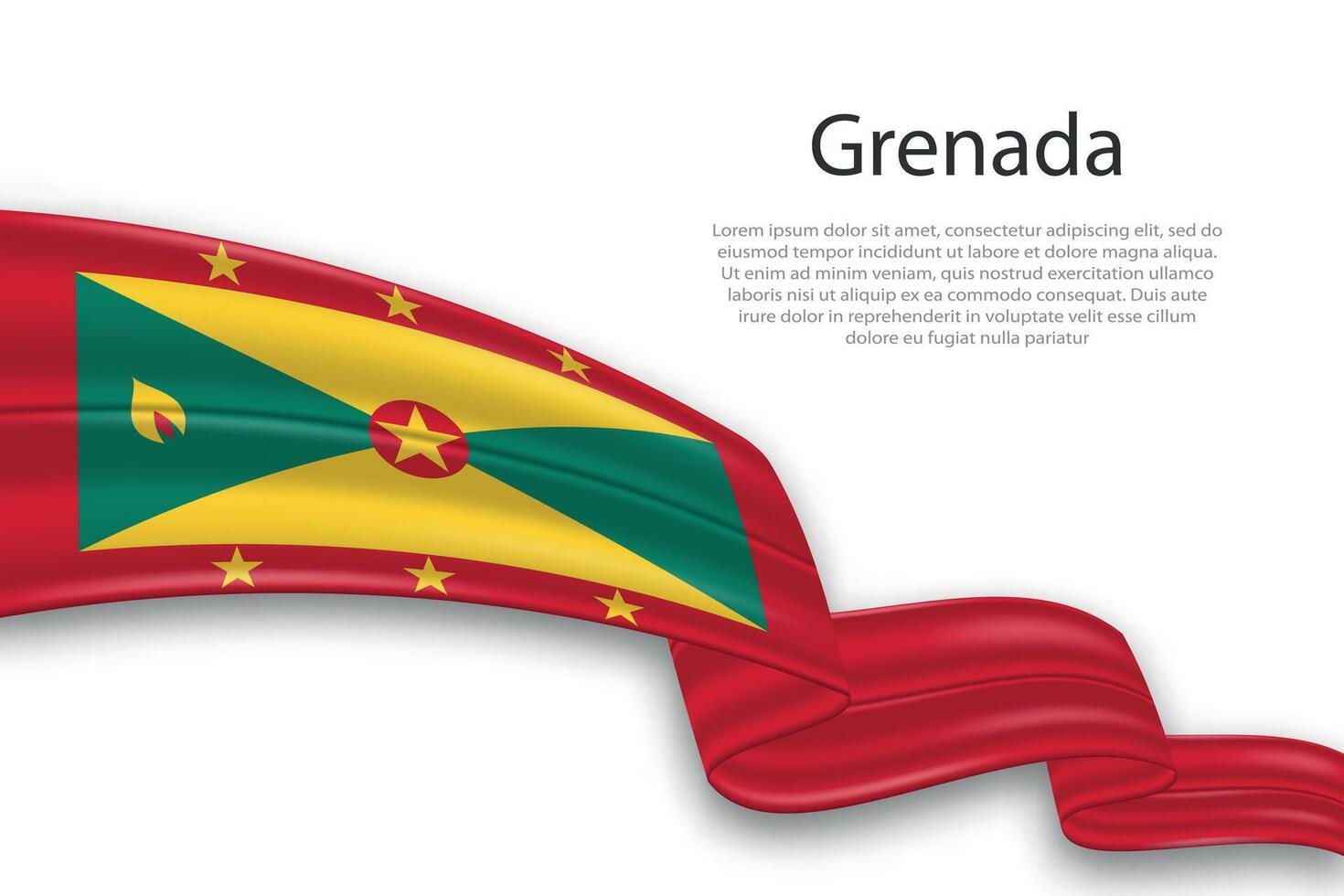 resumen ondulado bandera de Granada en blanco antecedentes vector