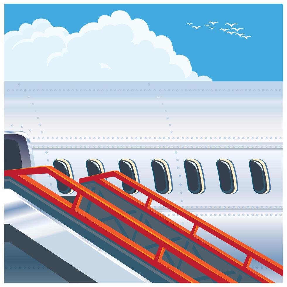 modern jet airliner vector