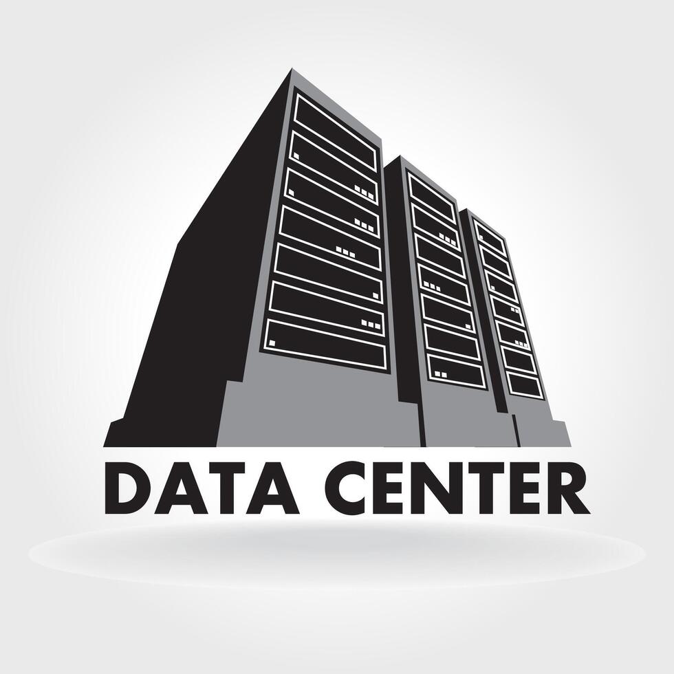 Data Center Stylized Illustration vector